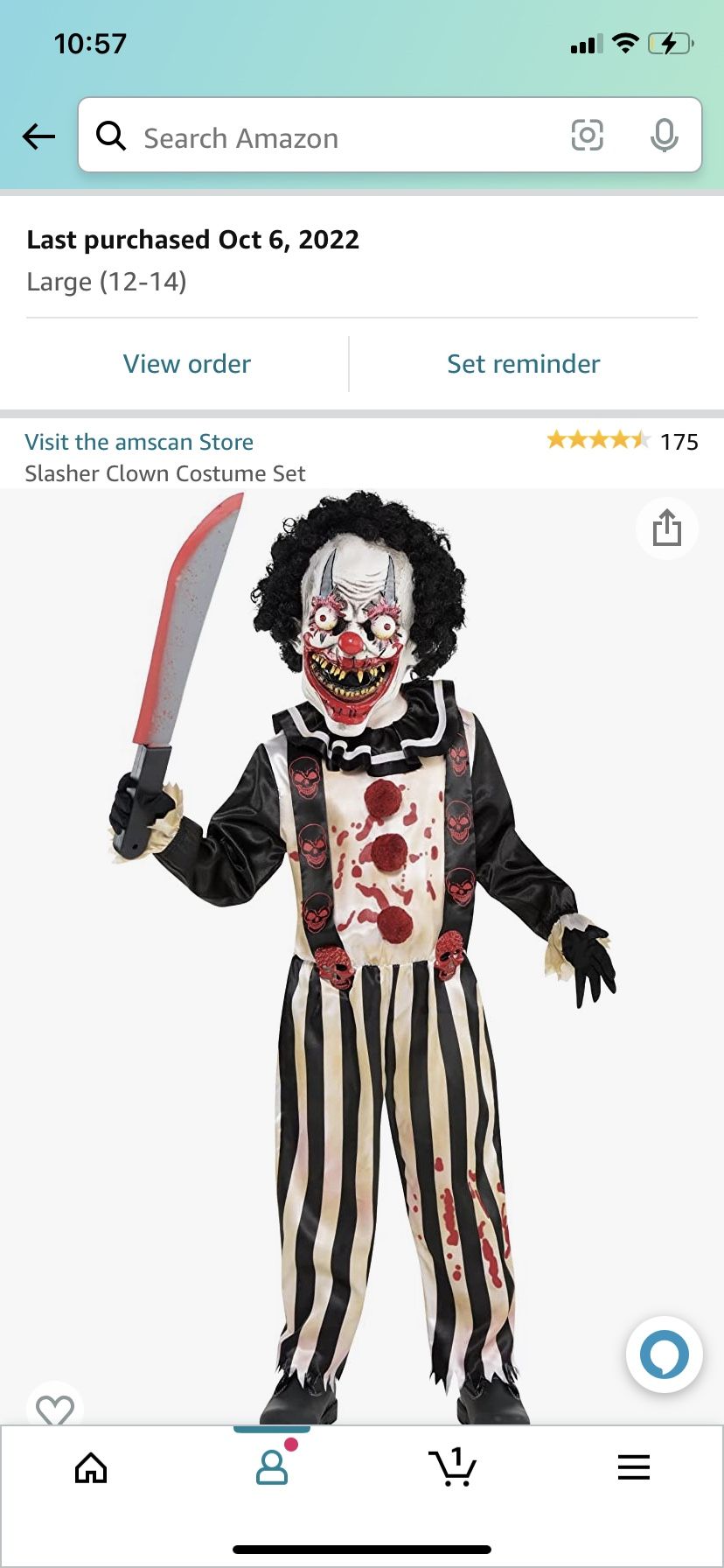 Slasher Clown Costume Set 