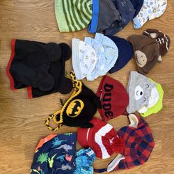 Assorted Baby Hats And Beanies And Socks