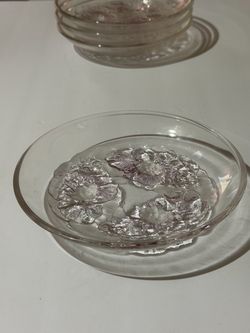 Set of 4 crystal dish beautiful vintage