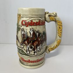 Vintage 1983 Budweiser Beer Stein Mud Clydesdale Ceramarte Brazil