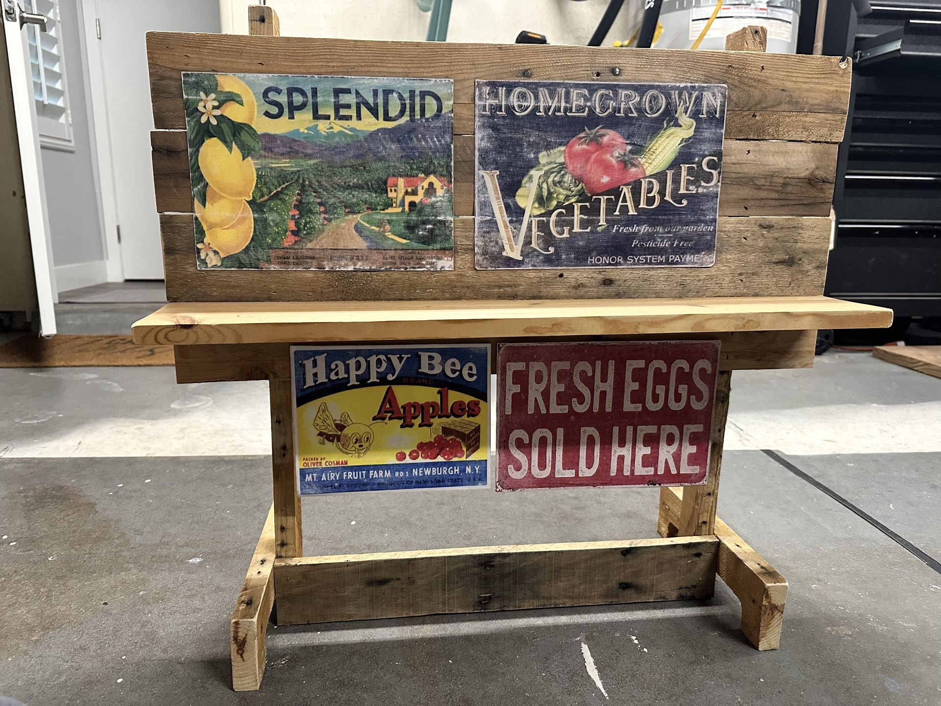 Locally Grown Handmade Sign/Stand