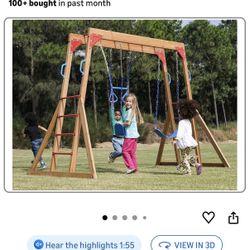 Playground Wood Swing Sets for Backyard