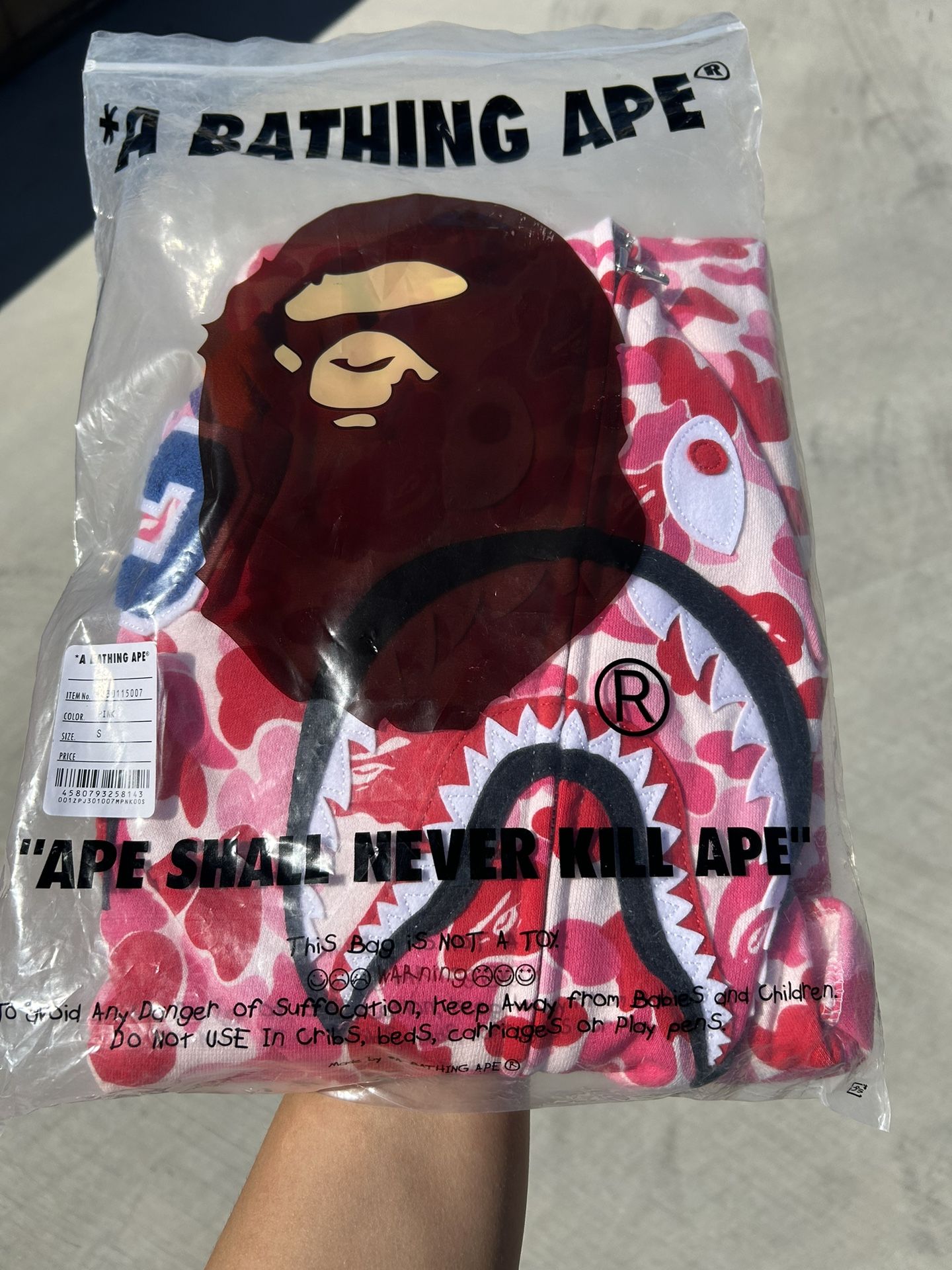 PINK BAPE ZIP UPS