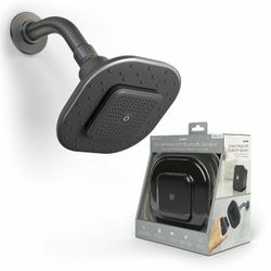 Atomi Bluetooth Speaker Showerhead, Matte Black, 1.8 GPM