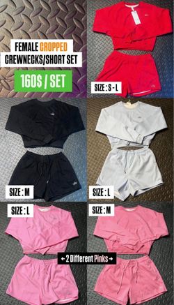 Alo Cropped Crewneck & Shorts Set