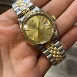 Rolex 36mm Two Tone Jubilee Box Papers Buy Sale Trade
