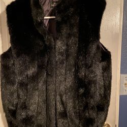 Black Fux Fur Vest 
