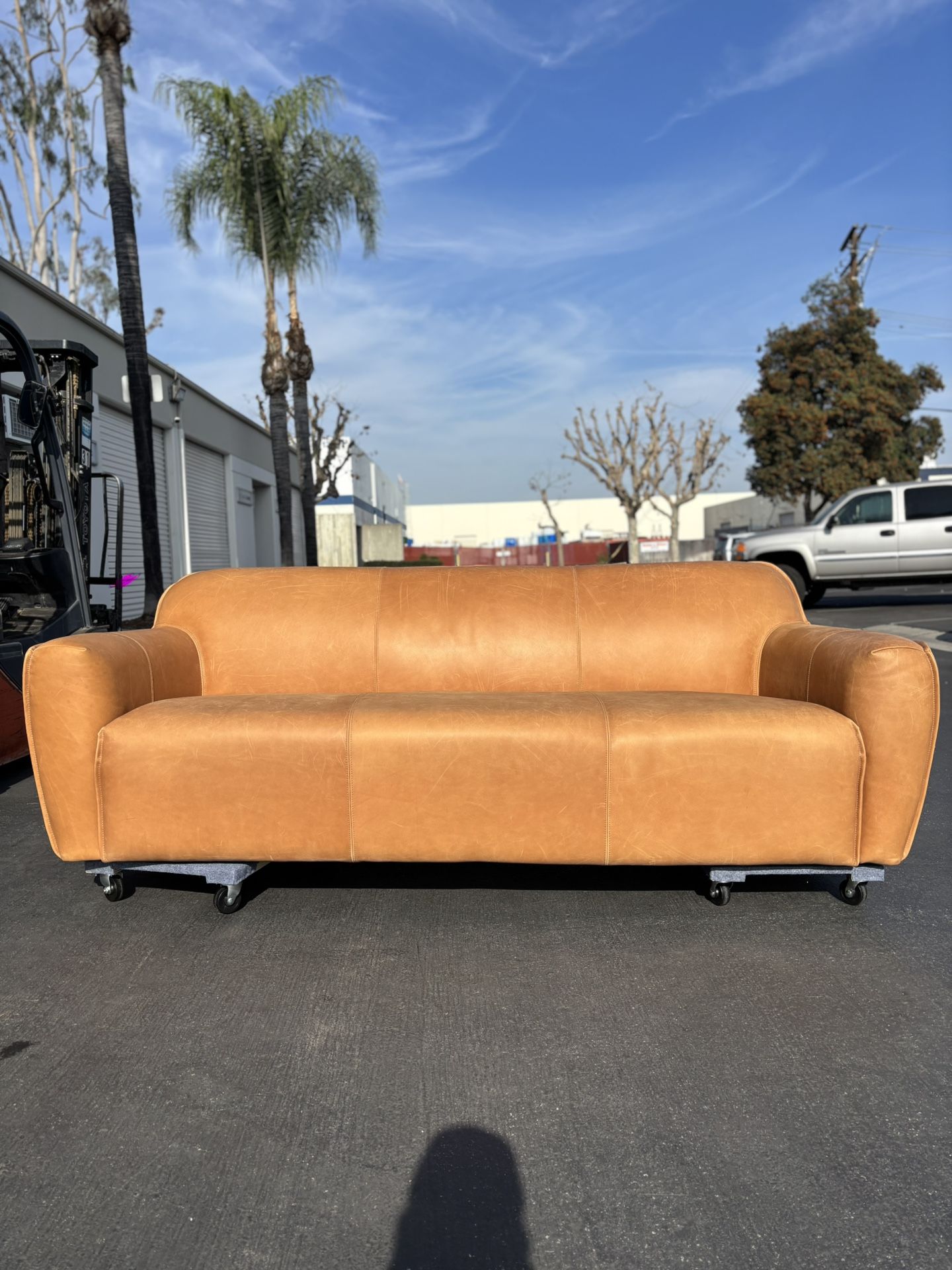 Four Hands Erickson 94” Leather Sofa Ask For Delivery 🚚