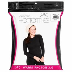 Terramar HOTTOTTIES Warm Factor 3.0 Thermal Base Layer Pants Womens S Black