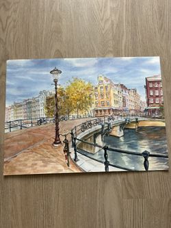 Water Color Painting Of Holland