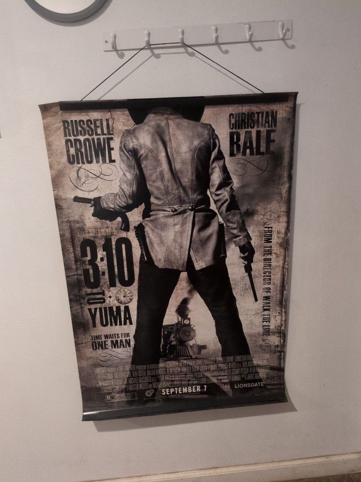 3:10 TO YUMA MOVIE POSTER D/S ORIGINAL 27x40 CHRISTIAN BALE RUSSELL CROWE