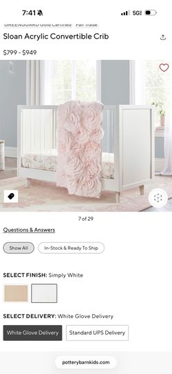 Pottery barn Sloan acrylic crib