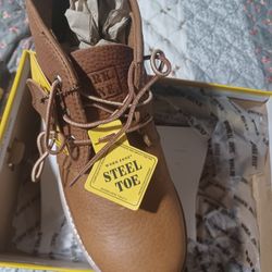 New Men's Steal Toe Boots 10.5 
