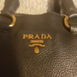 Vintages Tote Bag Handle And Shoulder Black Prada