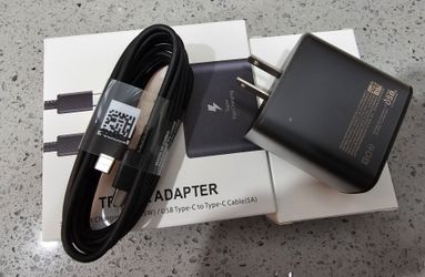45W Fast Charger USB type-C to Type-C 6 foot cable for Samsung Galaxy S23 S22 S21+ A20 and more
