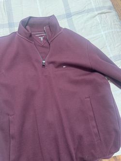 Burgundy/Dark Red Tommy Hilfiger quarter zip Size medium