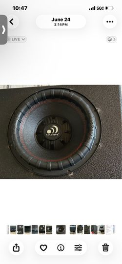 12” Massive audio Gt122 & box 22”x13.50”x15.00”  cover removed to show subwoofer please look @ all pictures