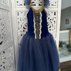 Costume by Revolution Dancewear SUITE BLUE AND GOLD PRINCESS