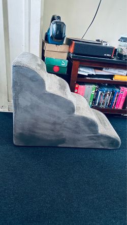 Gray Foam Pet Stairs Steps Ramp