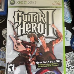 Guitar Hero 2 Xbox 360 With Original Guitar Stickers.