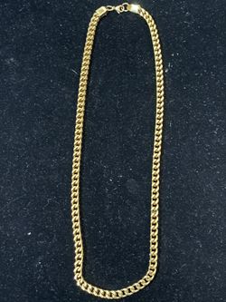 Brand new 3.16l stainless steel 14k gold plated chain square style 24” length by 5.5mm wide