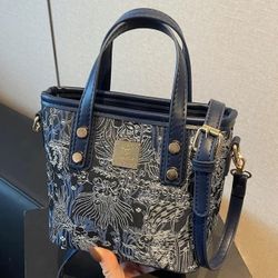 Women's Elegant Floral Embossed Handbag, Fashionable Contrasting Color Shoulder Bag, Casual Versatile Crossbody Bag for Daily Life