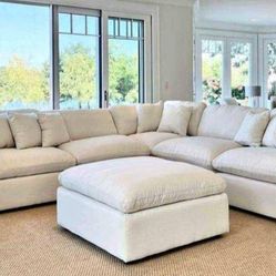 SUPER PLUSH BRAND NEW BEIGE SECTIONAL SAME DAY DELIVERY 
