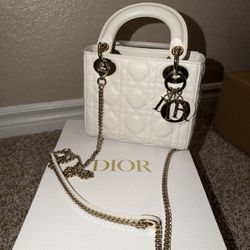 DIOR - Mini LADY DIOR Lamsbskin Bag (BARELY USED)