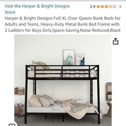 Large Full Xl Over Queen Bunk Bed Brand New In Box W