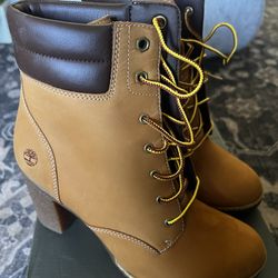 NEW!!! Wheat Timberland high heel boots size 9.5