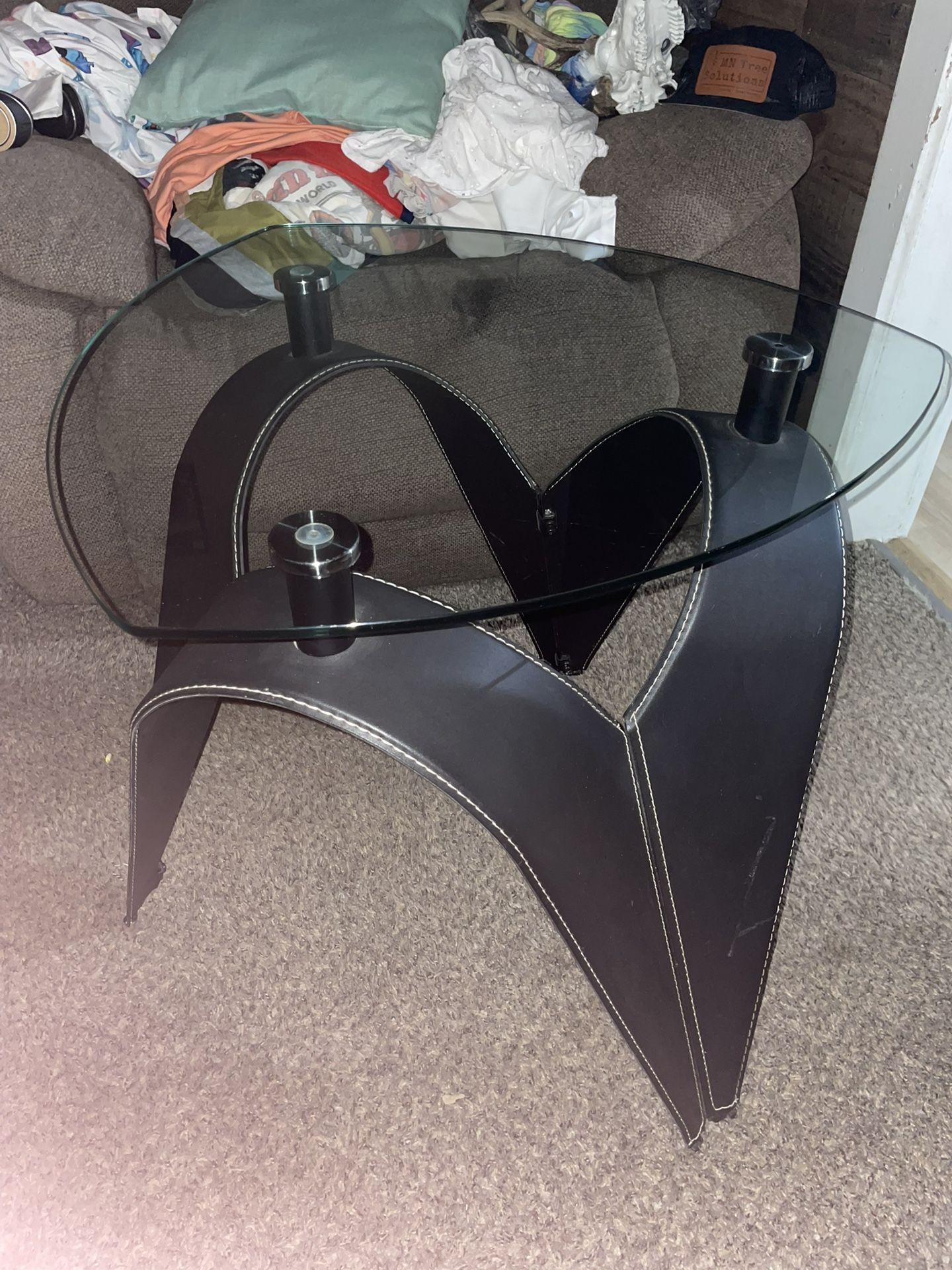 Glass Top End Table