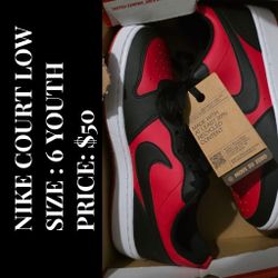 NIKE COURT SIZE 6 YOUTH FOR SALE
