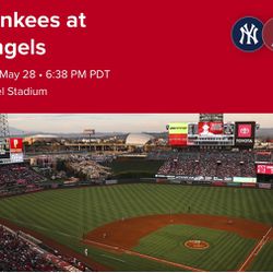 4 Tickets: New York Yankees vs Los Angeles Angels w/Preferred Parking