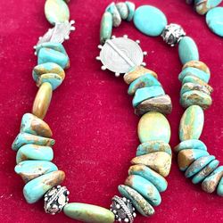 Genuine Sterling Turquoise Necklace