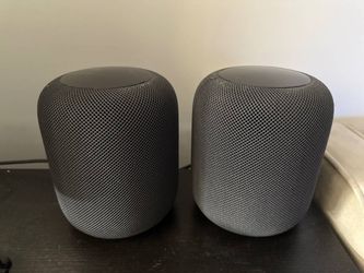 2 Apple Home Pods (1st Gen), Space Gray