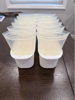 Zip Top Reusable 100% Platinum Silicone Breast Milk Storage, set of 12 + 2 Freezer Trays
