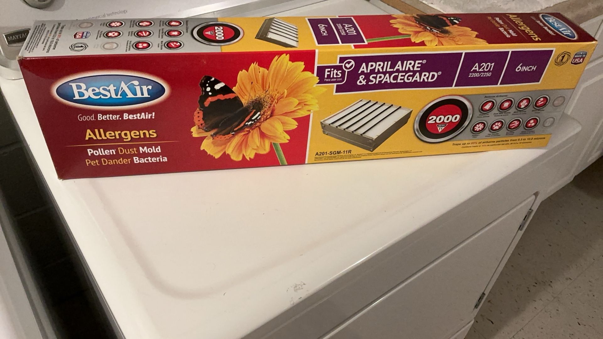 BestAIR A201 Fits AprilAire Whole House Furnace Filter 2200/2250 (20x25x6)