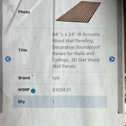Accoustic Wood Wall /Ceiling Panel