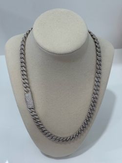 ✨ Moissanite Cuban Link Chain – Solid S925 Silver ✨