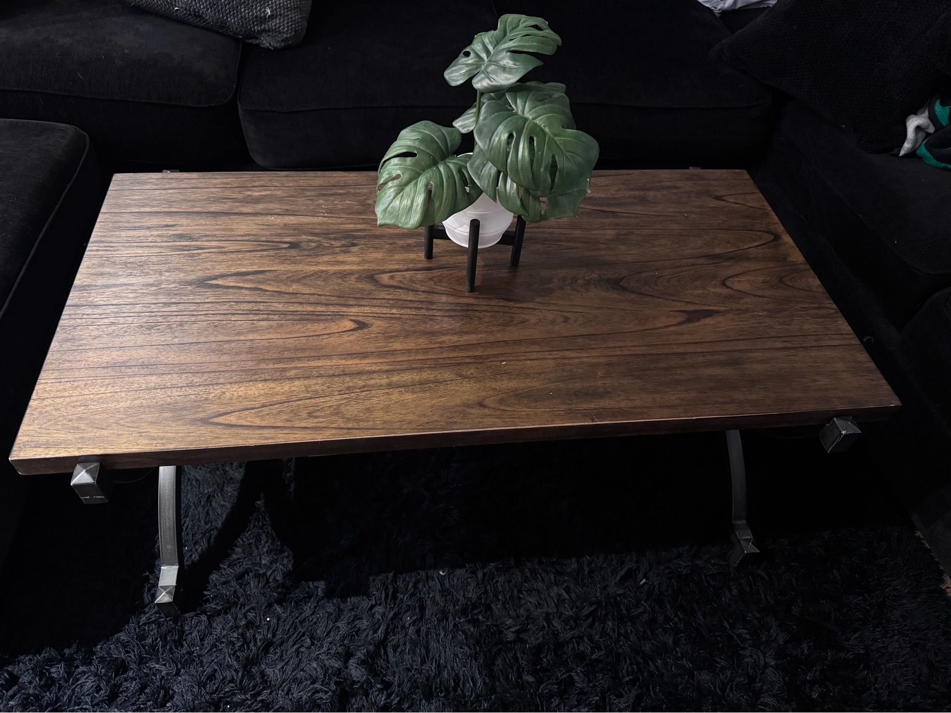 Wood coffee table