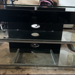 Tri Level Glass TV Stand 
