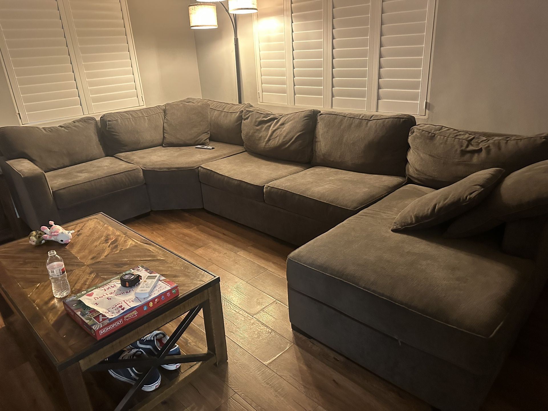Large Grey Sectional for sale ASAP  148x84 