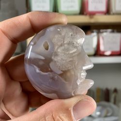 Flower Agate Moon Healing Crystal