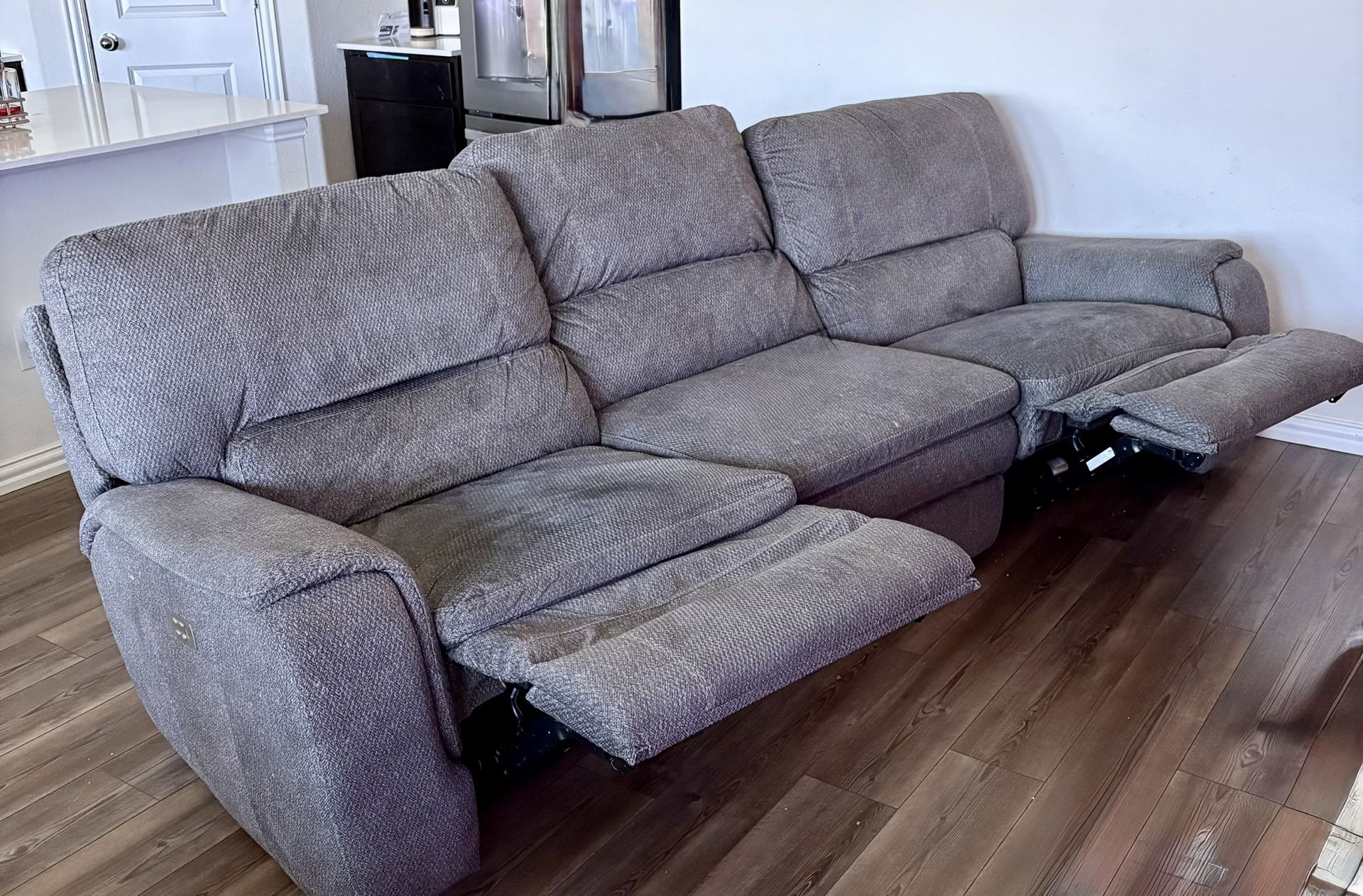 Dark Gray Power Reclining Couch