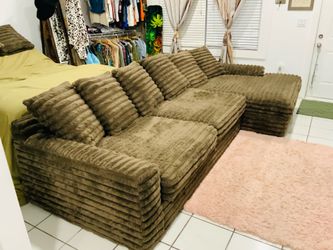 Large Brown Sectional Sofa