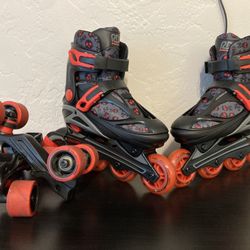 RD Rolling Skates 2-in-1 Skates, Size 3-6 For $25