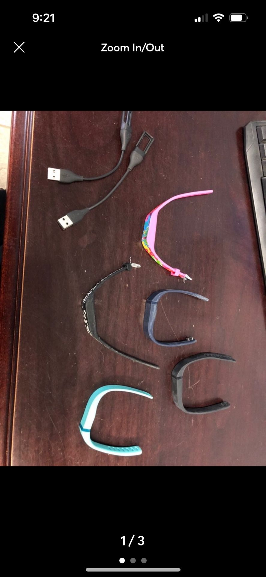 Fitbit Flex Bands - five bands and two chargers