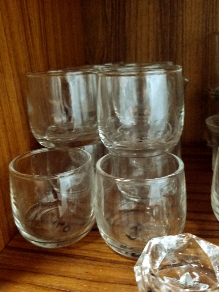 Glasses vases etc