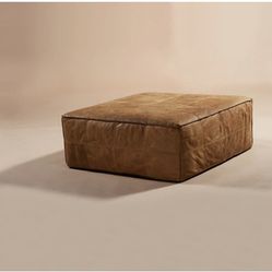 Leather ottoman