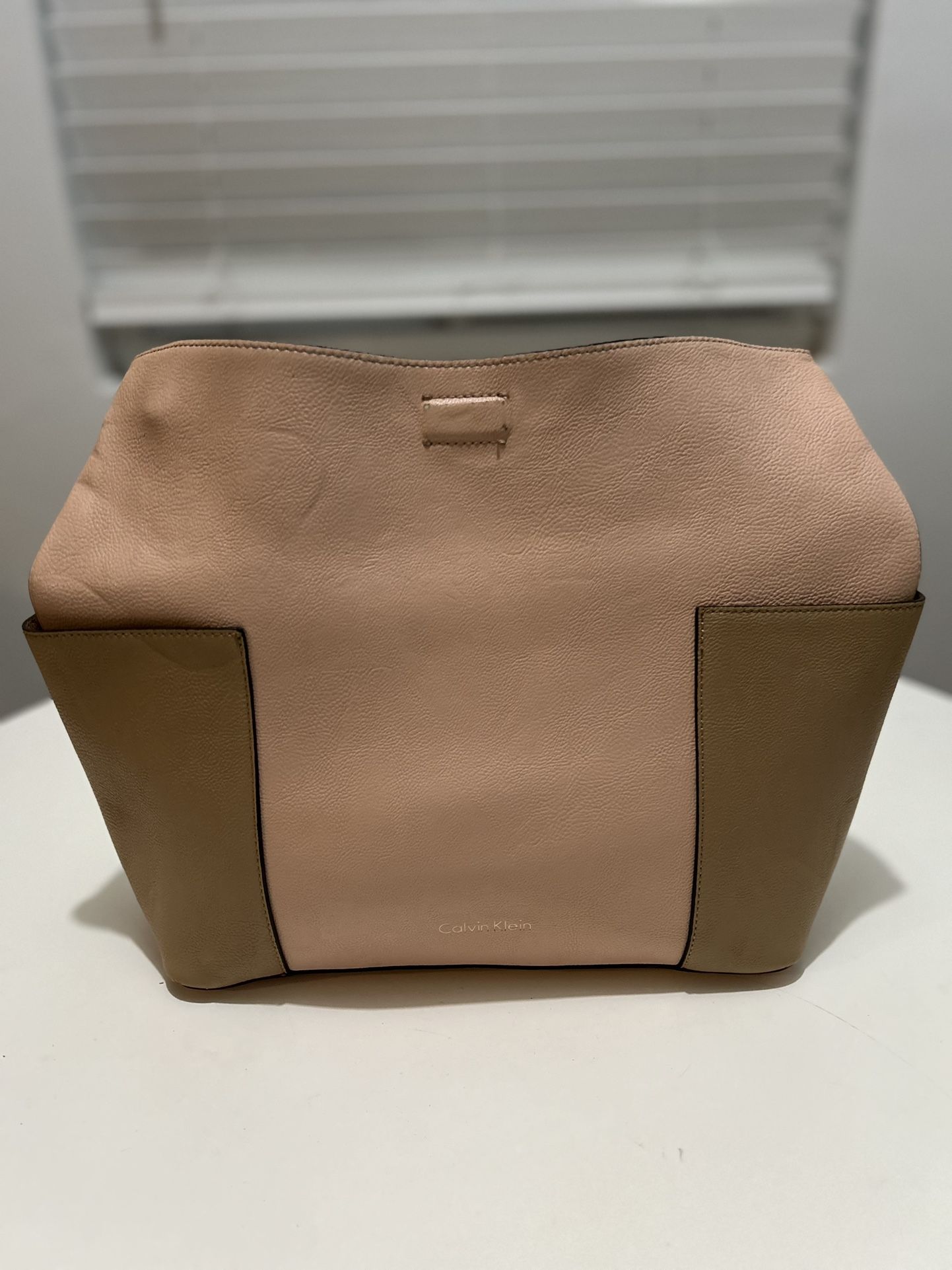 Calvin Klein pink/tan tote